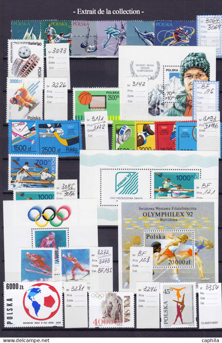 LOT Sports - Lots & Collections - Collection en 3 albums, timbres neufs ** et oblitérés