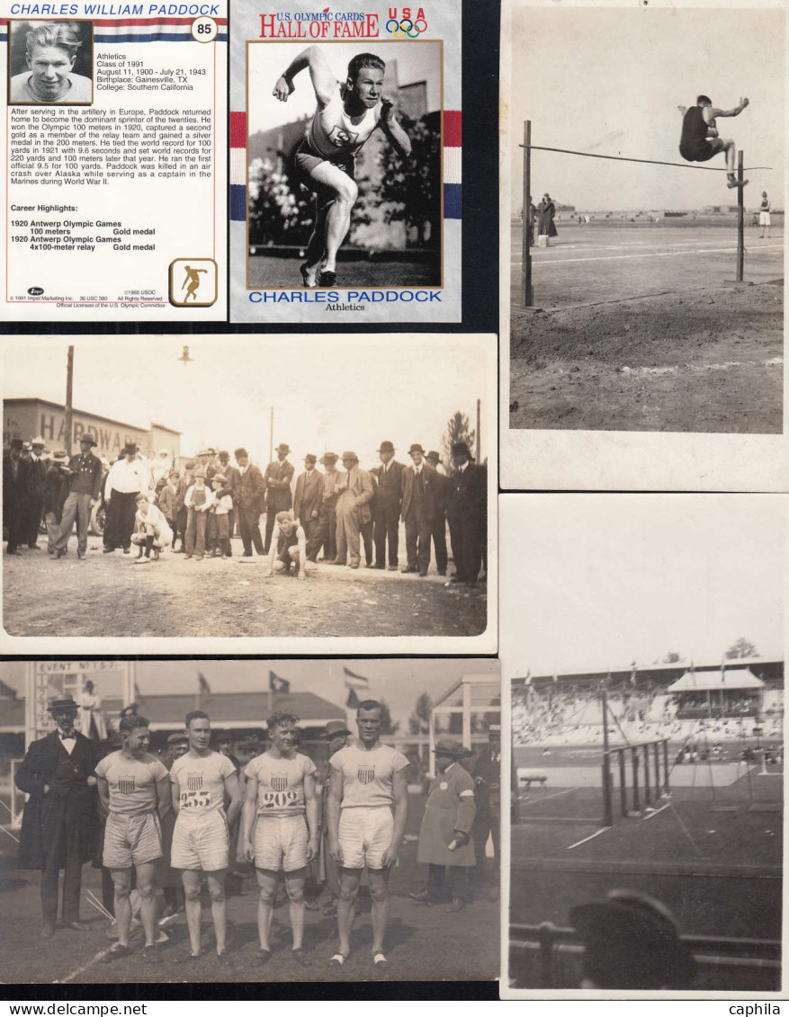 LOT Sports - Lots & Collections - Collection d'environ 40 documents (photos - Cp - Lettres - Autographes) sur l'athlétis