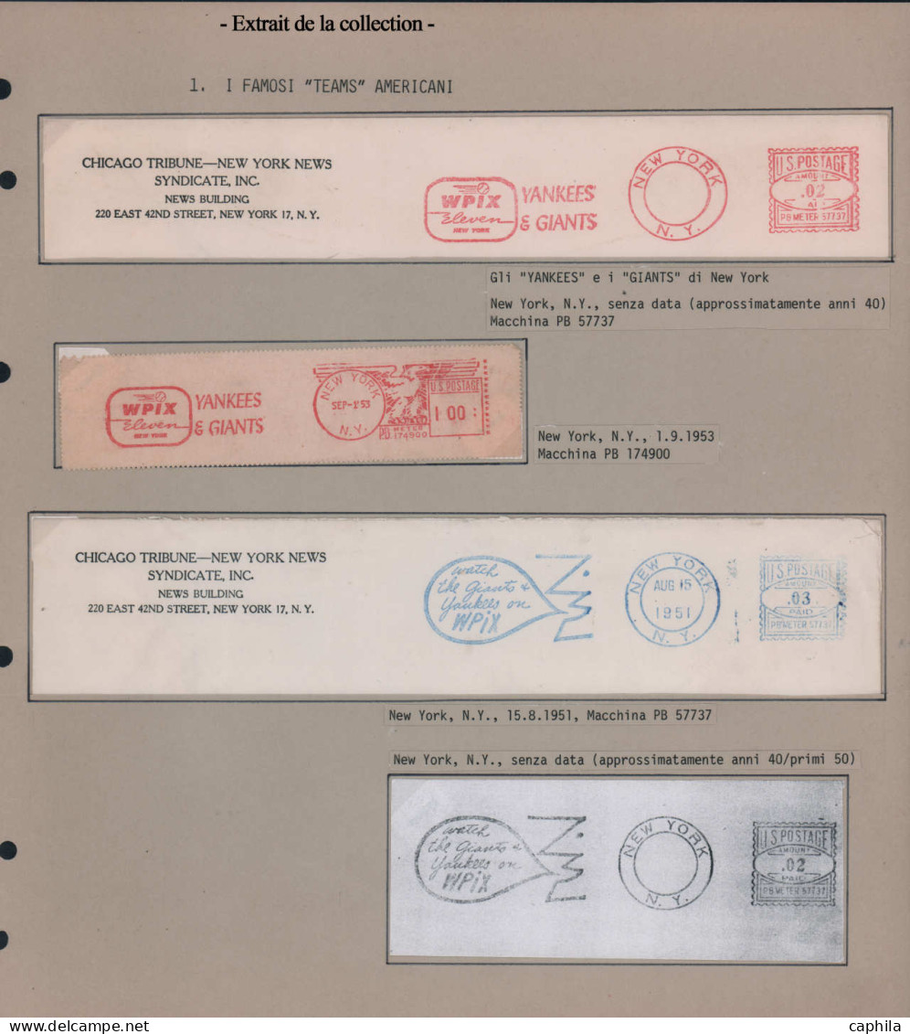 EMA Baseball & Cricket - Poste - Un Album Contenant Plus De 200 Enveloppes Ou Fragments Avec EMA Du Monde Entier (1941/2 - Basket-ball