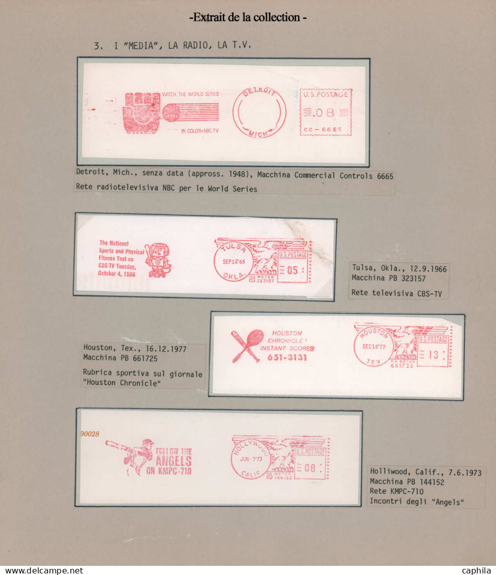 EMA Baseball & Cricket - Poste - Un album contenant plus de 200 enveloppes ou fragments avec EMA du monde entier (1941/2