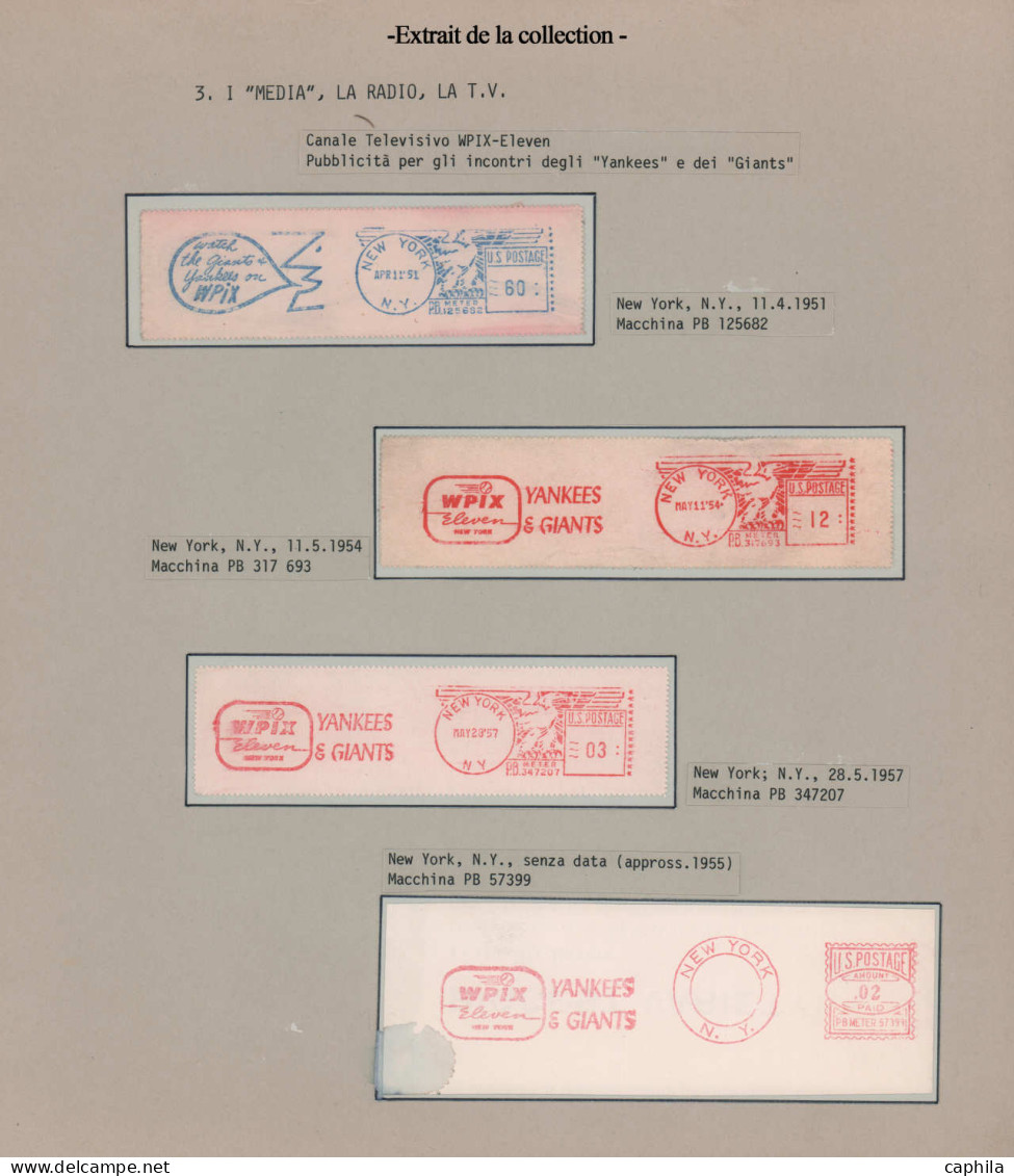 EMA Baseball & Cricket - Poste - Un album contenant plus de 200 enveloppes ou fragments avec EMA du monde entier (1941/2