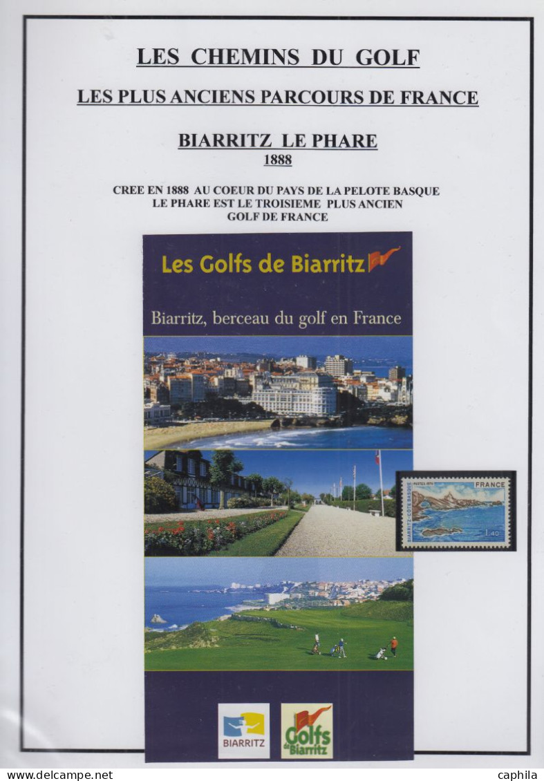 LOT Golf - Poste - Collection En 3 Volumes, Dont Timbres, Blocs Et Documents - Golf