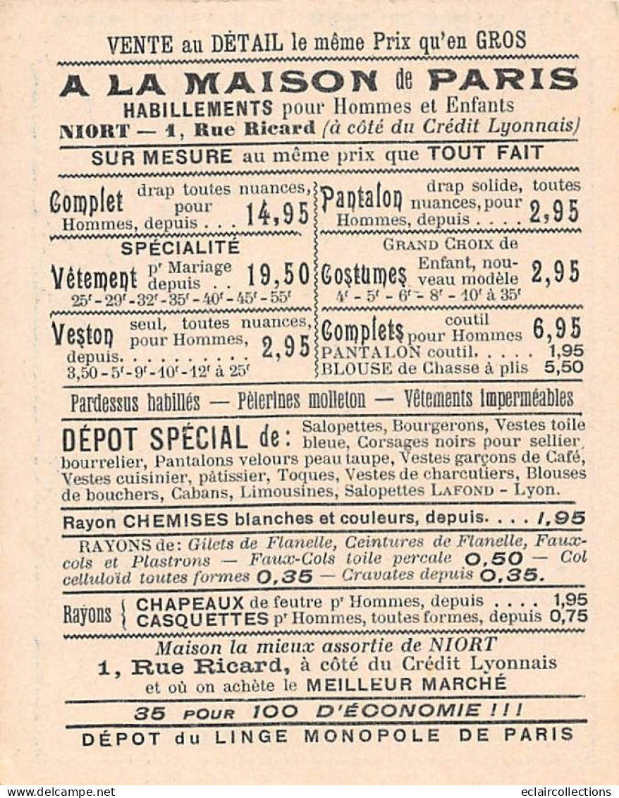 Image        49         Devinette  .Maison De Paris  Niort. Lapins    Où Est Le Chasseur  ?  11x8.5    (voir Scan) - Other & Unclassified