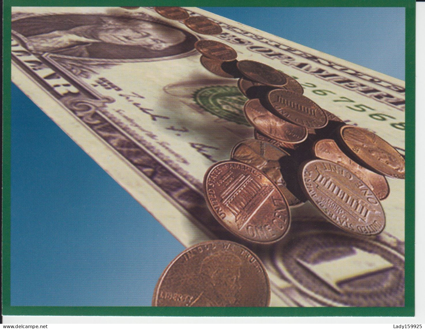 Encadrement  Dollar Américain  Cents   CPM   2 Sc - Münzen (Abb.)
