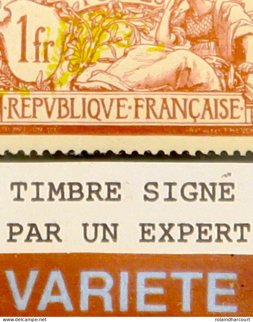 R2269/139 - 1900 - TYPE MERSON - N°121 NEUF* LUXE - SUPERBE VARIETE >>> Centre Déplacé >>> Signé BRUN Expert - Unused Stamps