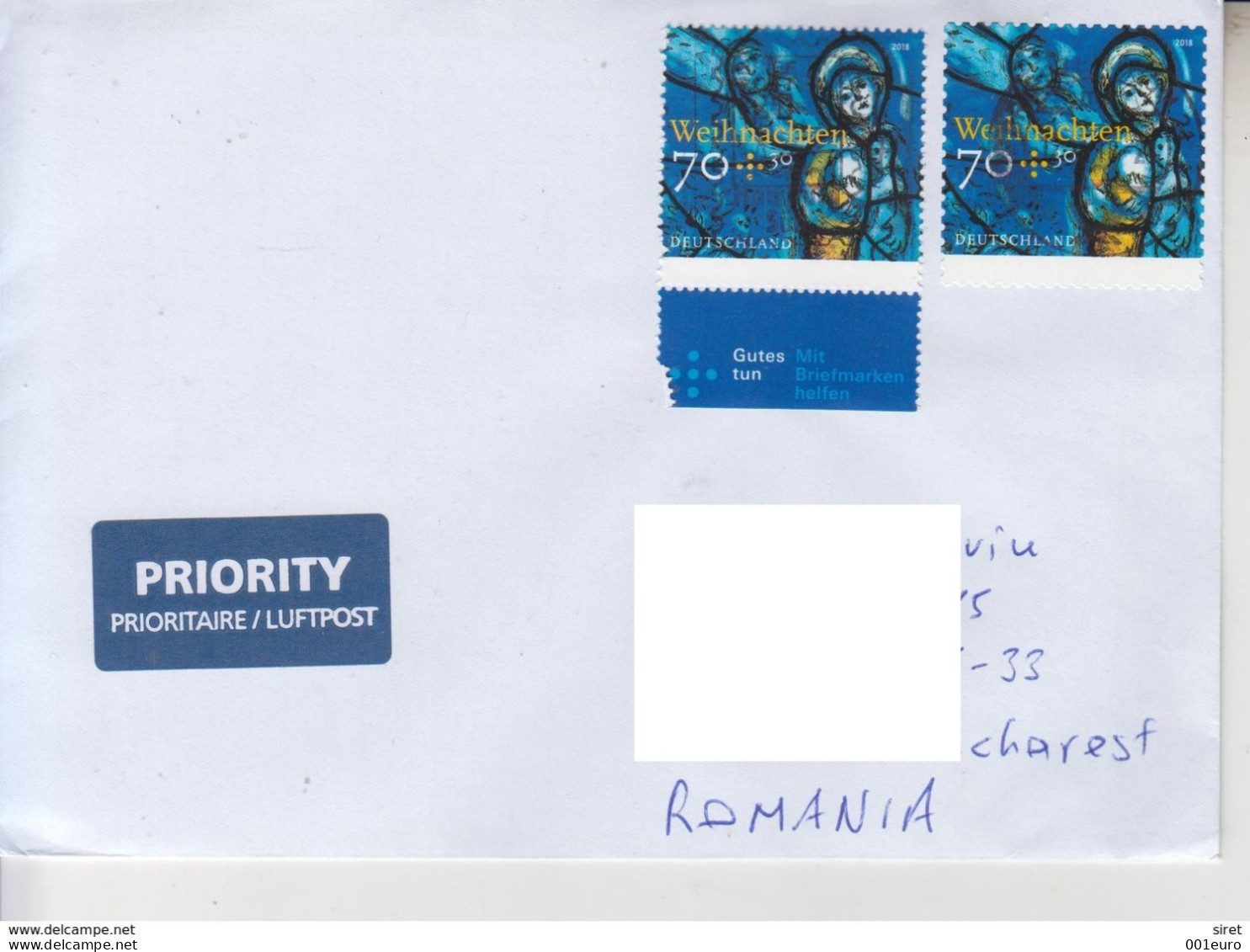 GERMANY : CHRISTMAS On Cover Circulated To ROMANIA #671791984 - Registered Shipping! - Gebraucht