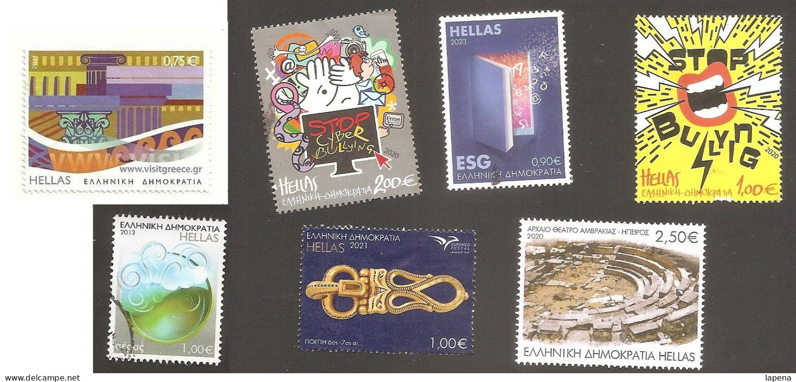 Grecia Used 7 Stamps - Usati