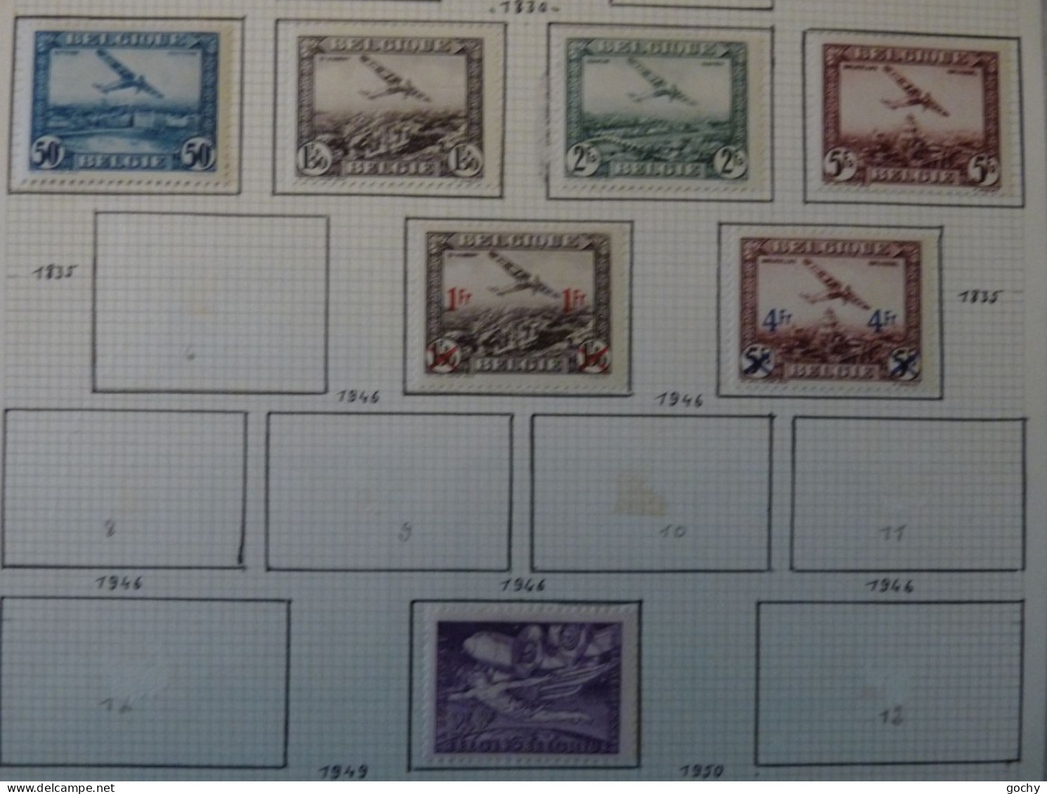 BELGIUM : Lot AERIENNE   MH  55€ - Mint