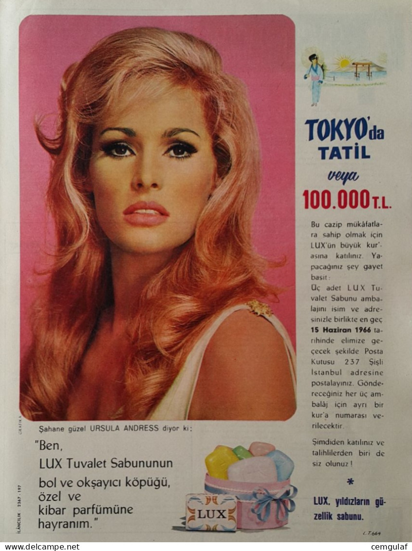 LUX SOAP ADVERTISING/ BEAUTY SOAP OF THE STARS " Ursula ANDRESS " - Beauty Products