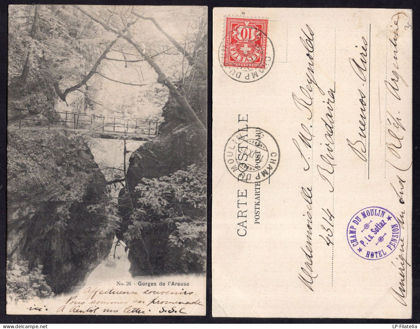 Switzerland - 1906 - Boudry - Gorges De L'Areuse - Boudry