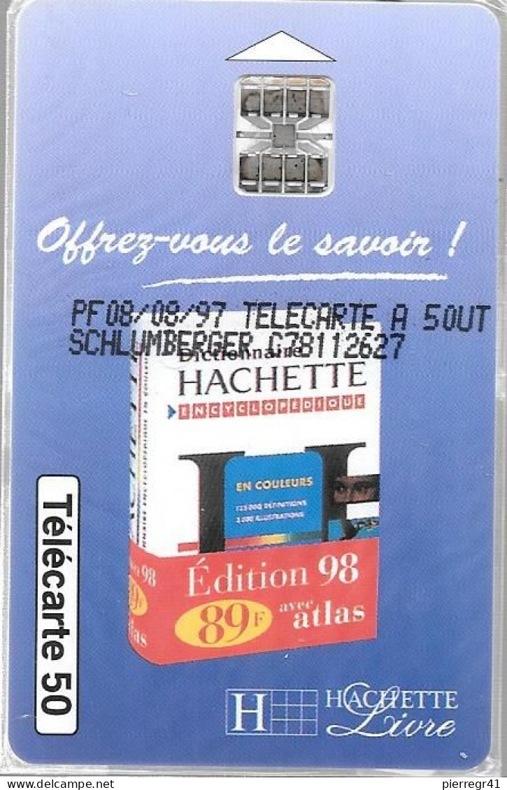 CARTE²-PUBLIC-50U-F774-SC7-HACHETTE  Dictionnaire-V°DN°Rge Etroit Série C78112627-NSB-TBE/LUXE - 1997