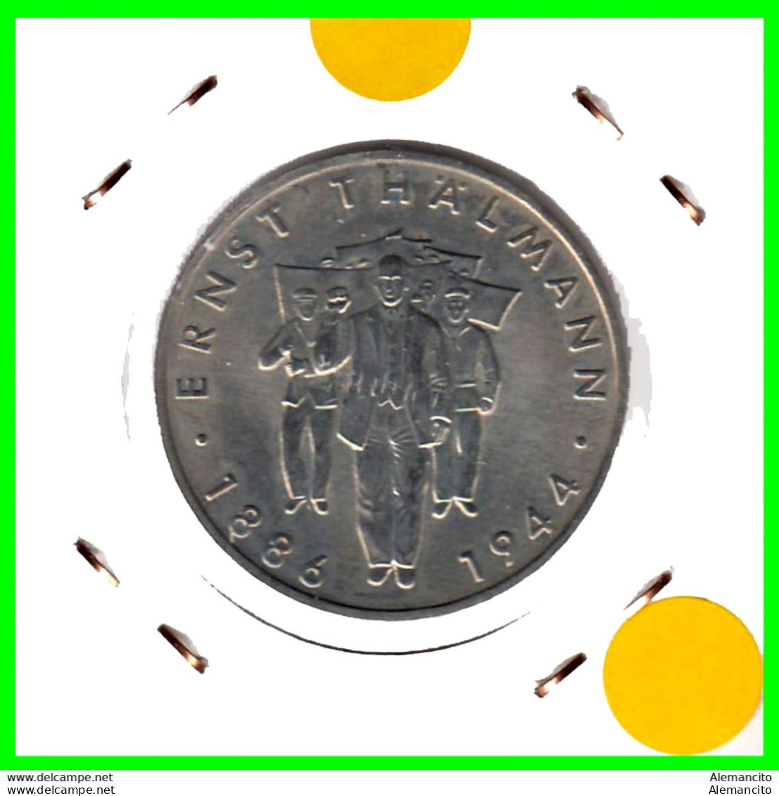 GERMANY DDR-ÑO 1986  MONEDA DE 10.00-DM KM- 102 ( 100TH ANNIVERSARY - BIRTH OF ERNST THALMANN, COMMUNIST POLITITION ) - 10 Marcos