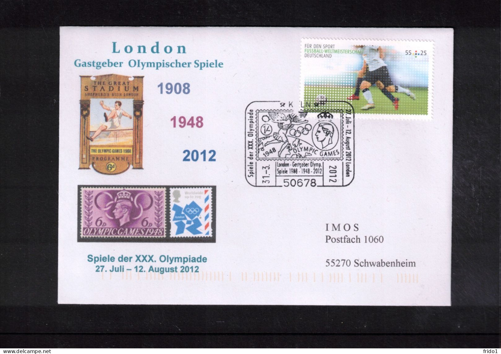 Germany 2012 Olympic Games London Interesting Letter - Eté 2012: Londres