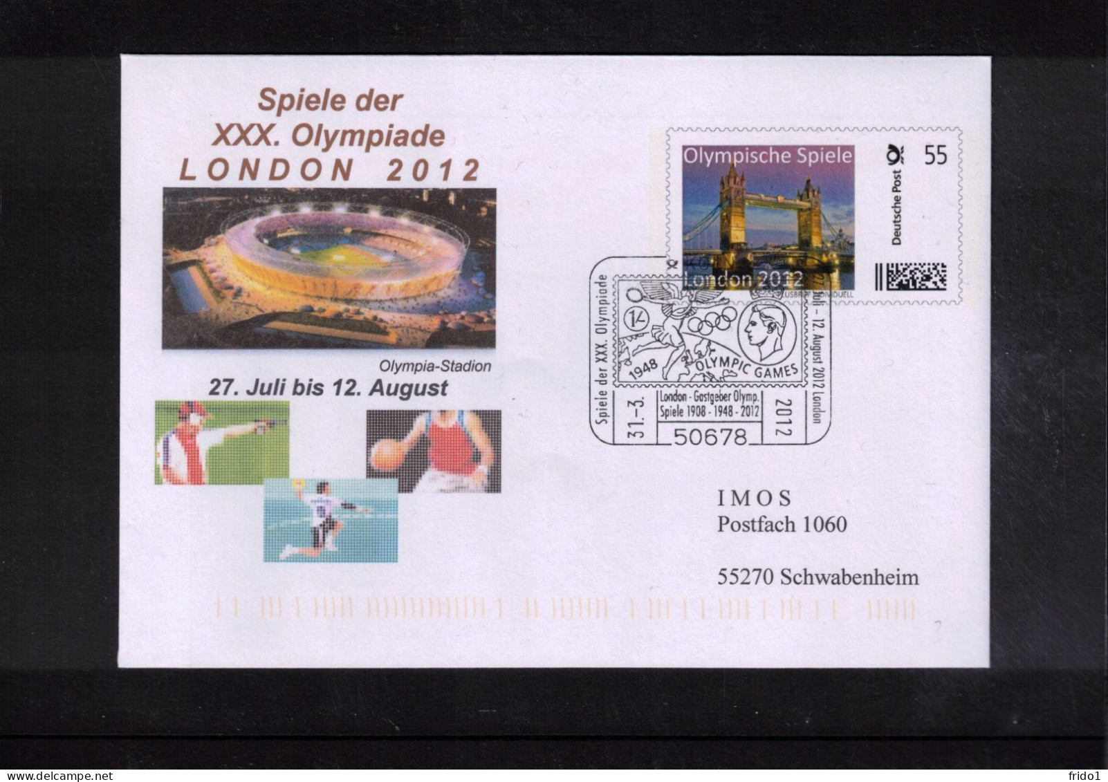 Germany 2012 Olympic Games London Interesting Letter - Verano 2012: Londres