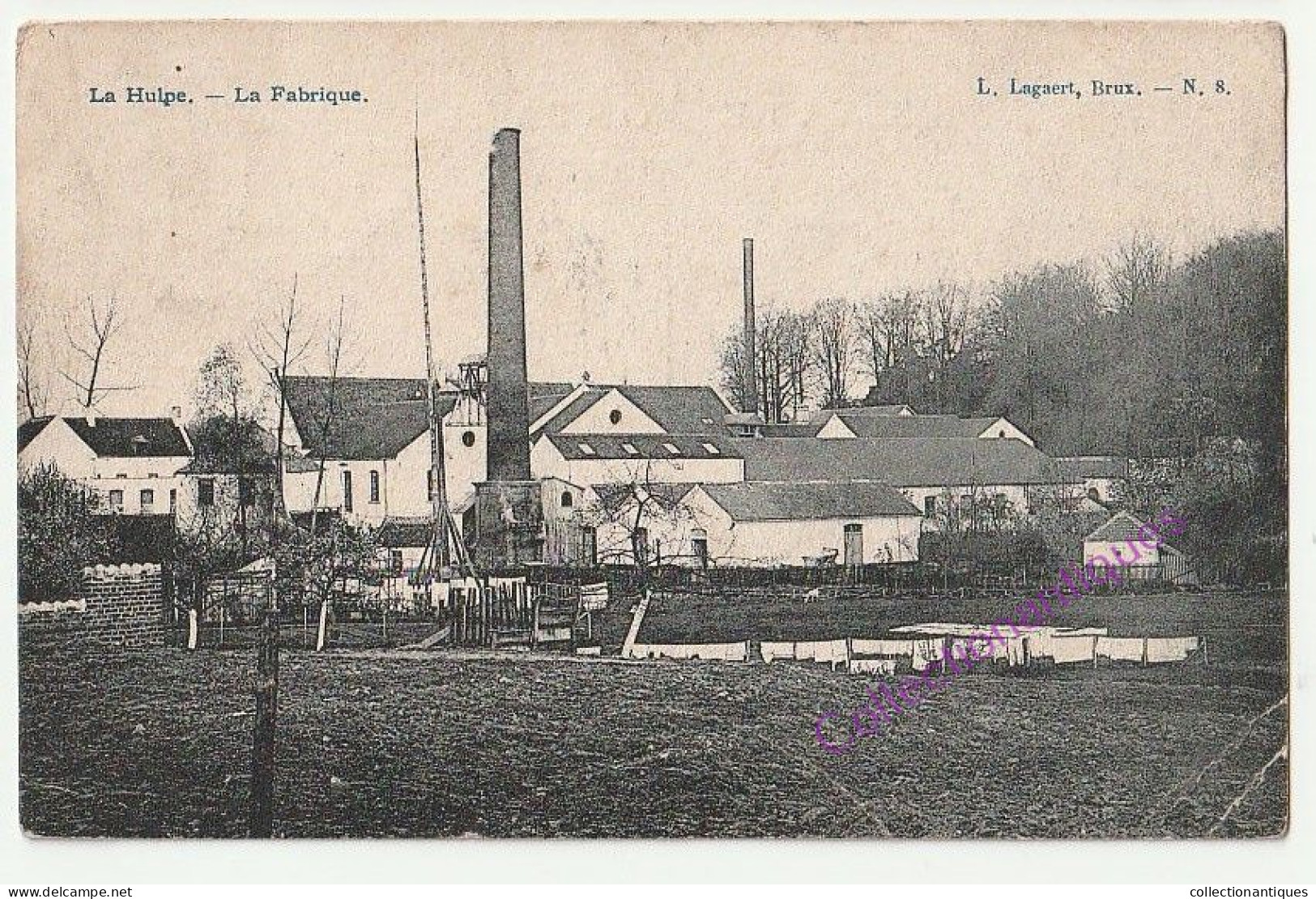 CPA La Hulpe - La Fabrique - Circulée - Divisée - Edit. L. Lagaert Bruxelles N°8 - 1907 - La Hulpe