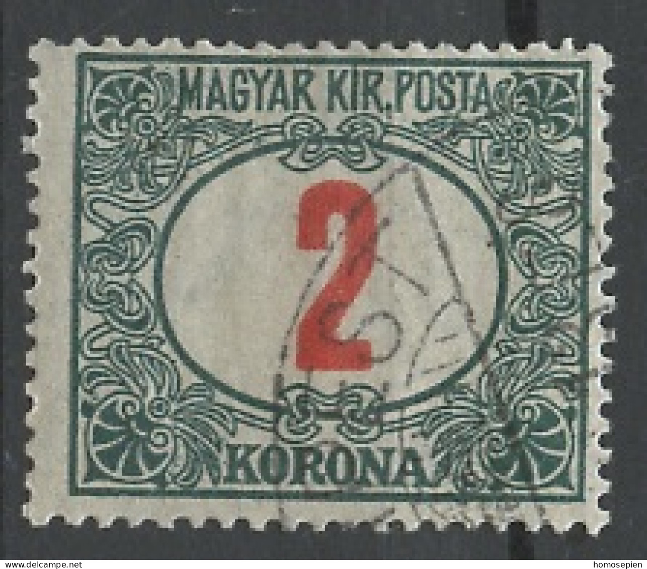 Hongrie - Hungary - Ungarn Taxe 1915-20 Y&T N°T(1) - Michel N°P(?) O - 2k Chiffre - Port Dû (Taxe)