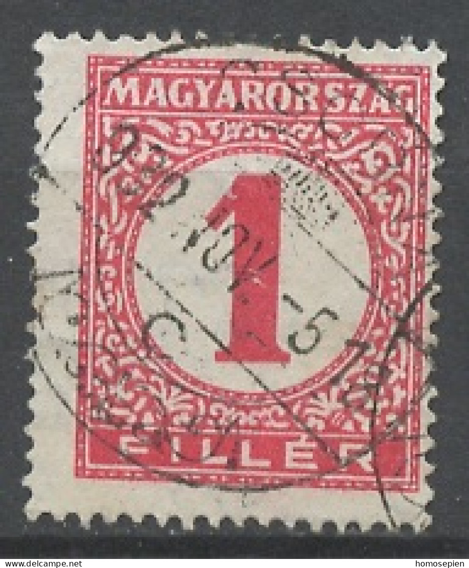 Hongrie - Hungary - Ungarn Taxe 1926-27 Y&T N°T92 - Michel N°P91 (o) - 1fi Chiffre - Strafport