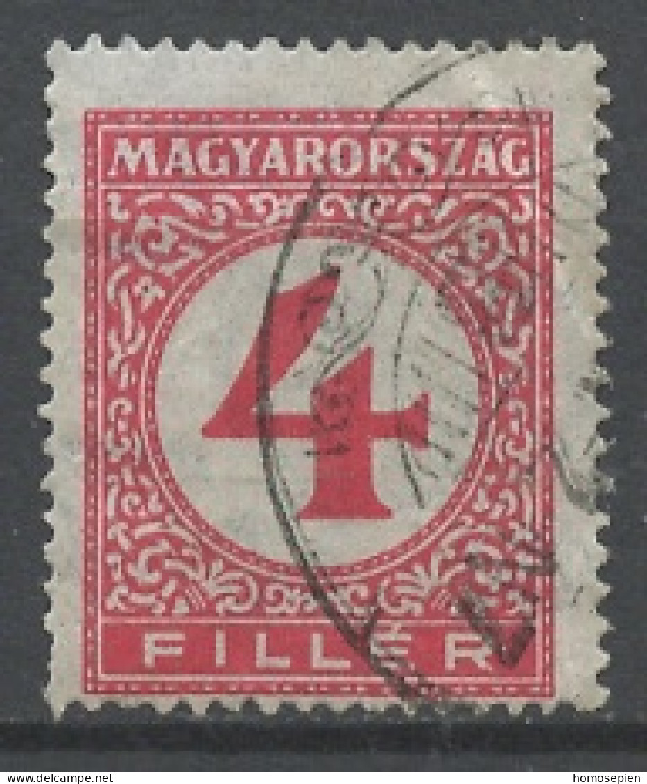 Hongrie - Hungary - Ungarn Taxe 1926-27 Y&T N°T95 - Michel N°P94 (o) - 4fi Chiffre - Port Dû (Taxe)