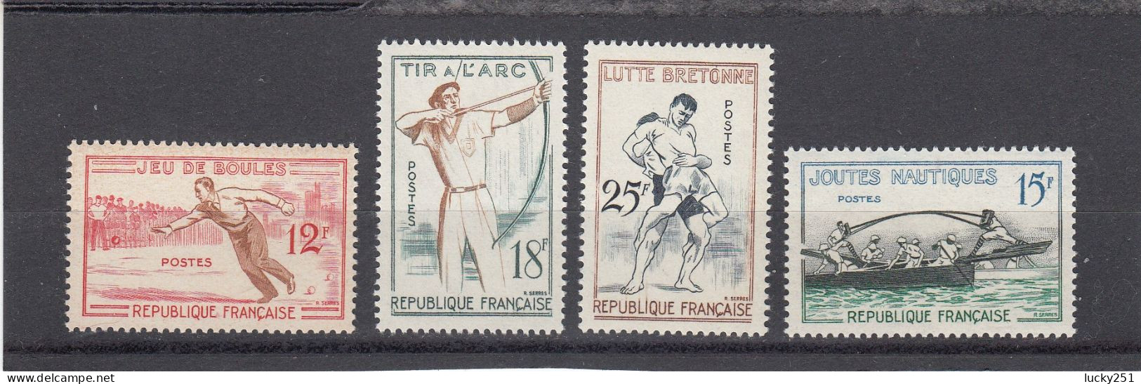 France - Année 1958 -  Neuf** - N°YT 1161/64** - Jeux Traditionnels - Neufs
