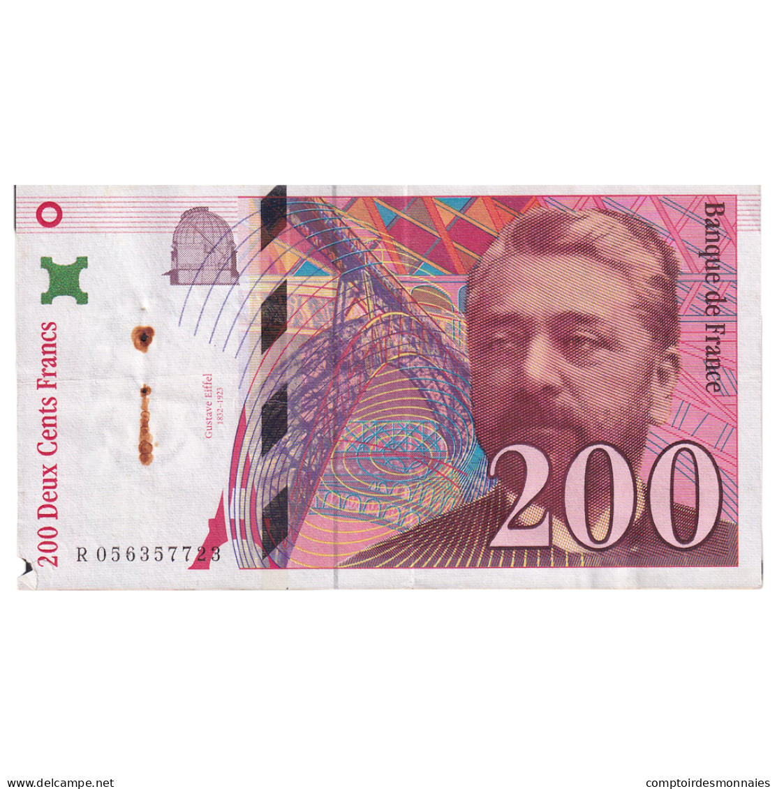 France, 200 Francs, Eiffel, 1996, R056357723, TTB, Fayette:75.4b, KM:159b - 200 F 1995-1999 ''Eiffel''