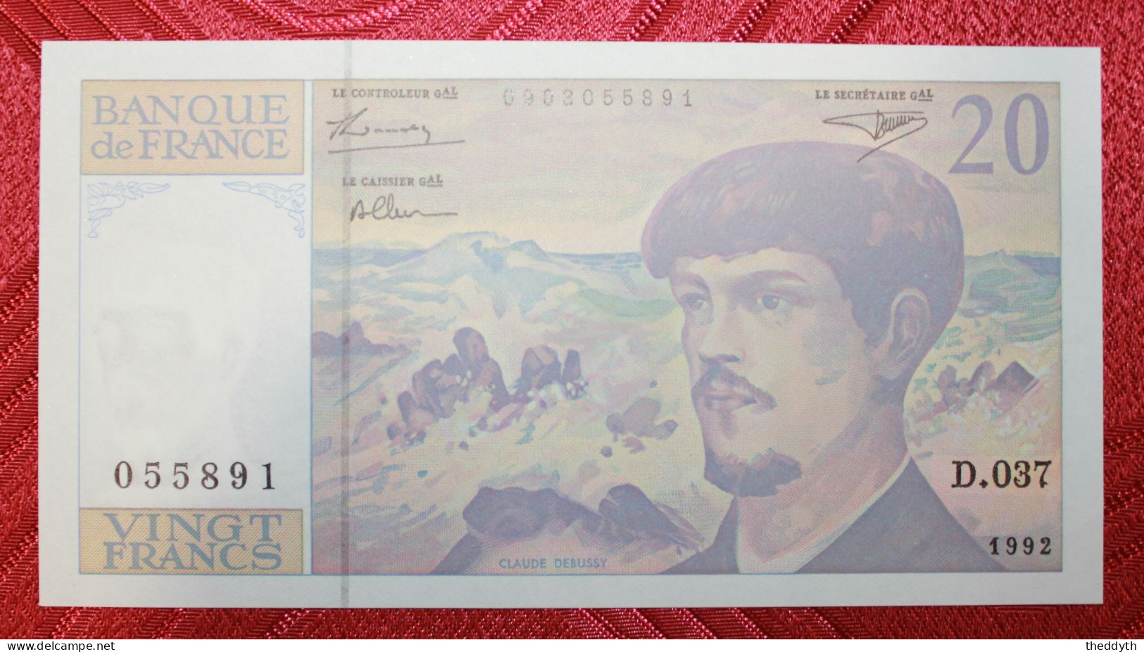 Billet 20 Francs Debussy 1992 – D.037 – SPL - 20 F 1980-1997 ''Debussy''