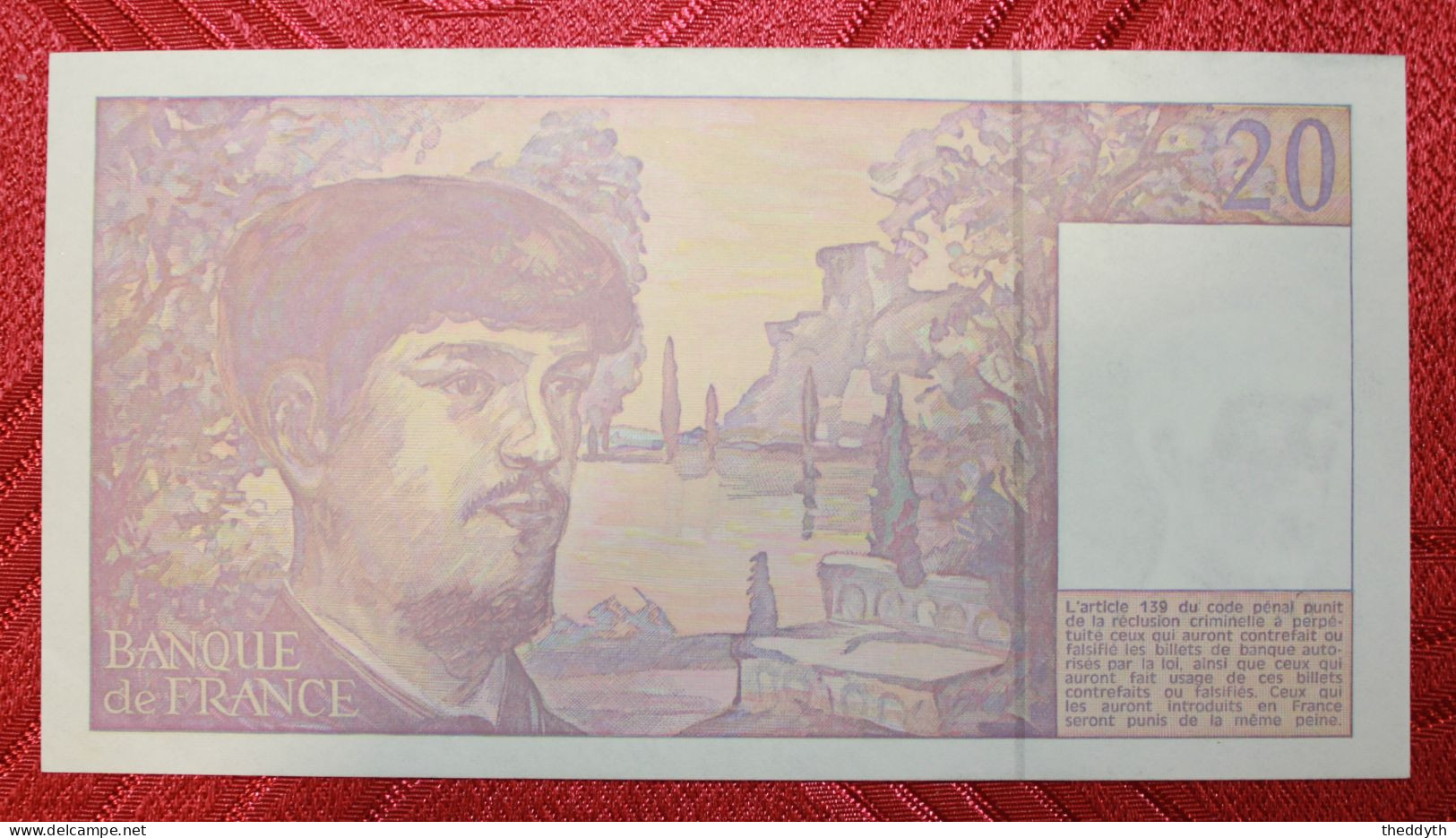 Billet 20 Francs Debussy 1992 – D.037 – SPL - 20 F 1980-1997 ''Debussy''