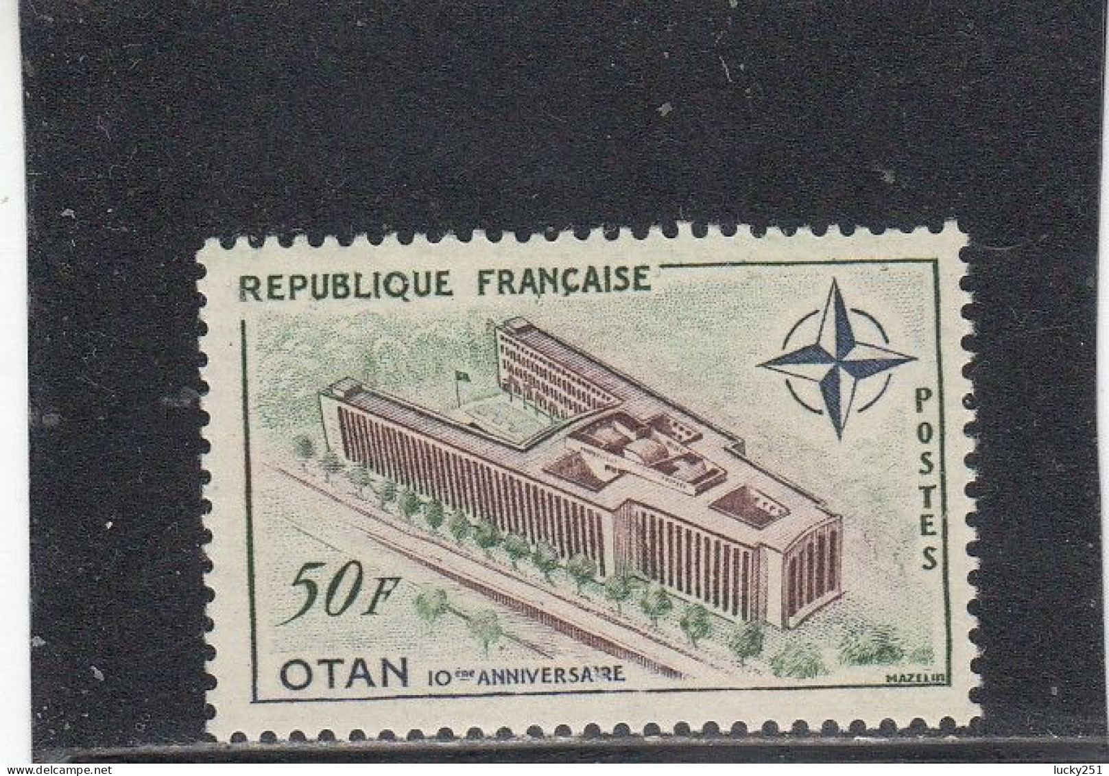 France - Année 1959 - Neuf** - N°YT 1228** - Le Palais De L'OTAN, Porte Dauphine - Neufs