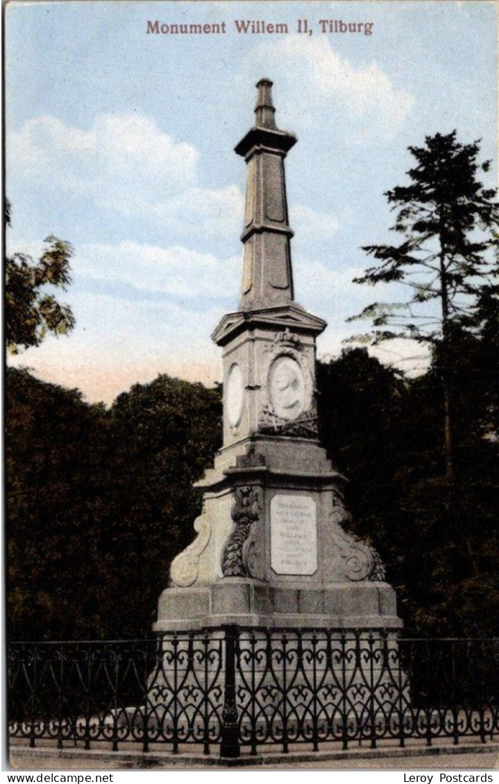 Monument Willem II, Tilburg (Kleurkaart) (NB) - Tilburg