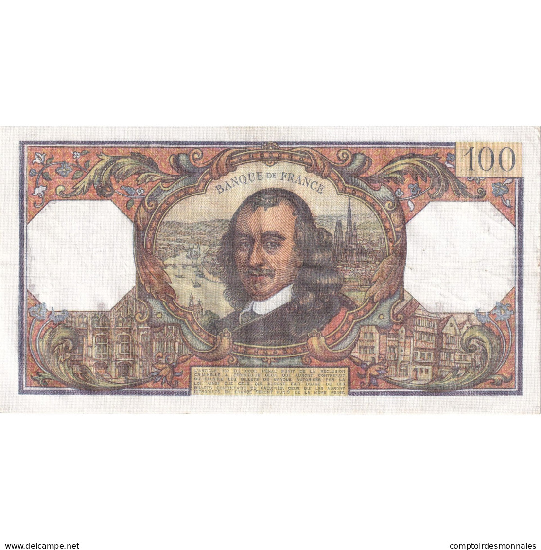 France, 100 Francs, Corneille, 1973, U.747, TTB, Fayette:65.43, KM:149d - 100 F 1964-1979 ''Corneille''