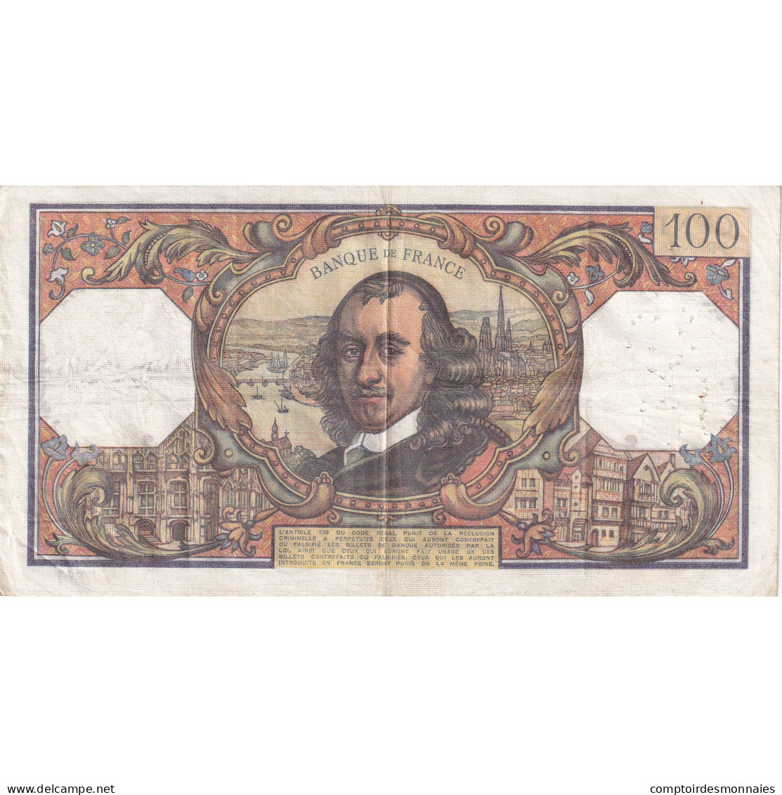 France, 100 Francs, Corneille, 1973, P.721, TTB, Fayette:65.42, KM:149d - 100 F 1964-1979 ''Corneille''