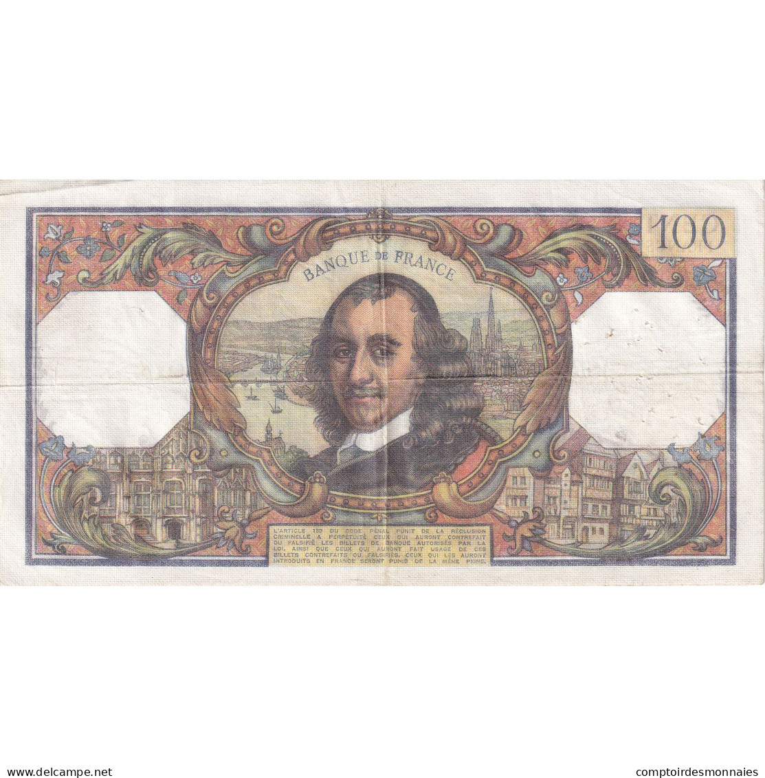 France, 100 Francs, Corneille, 1976, W.989, TTB, Fayette:65.54, KM:149f - 100 F 1964-1979 ''Corneille''