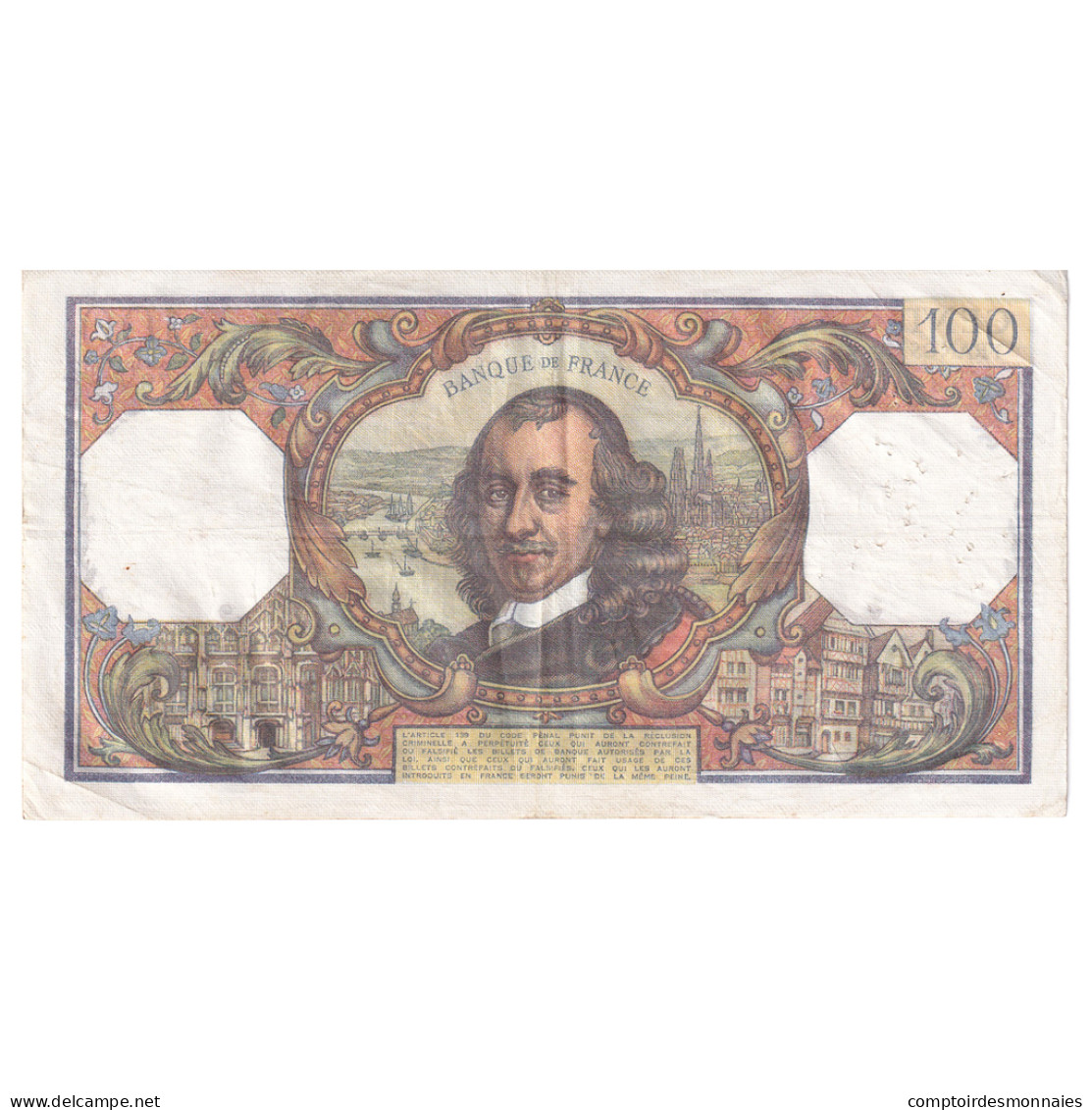 France, 100 Francs, Corneille, 1977, D.1079, TTB, Fayette:65.58, KM:149f - 100 F 1964-1979 ''Corneille''