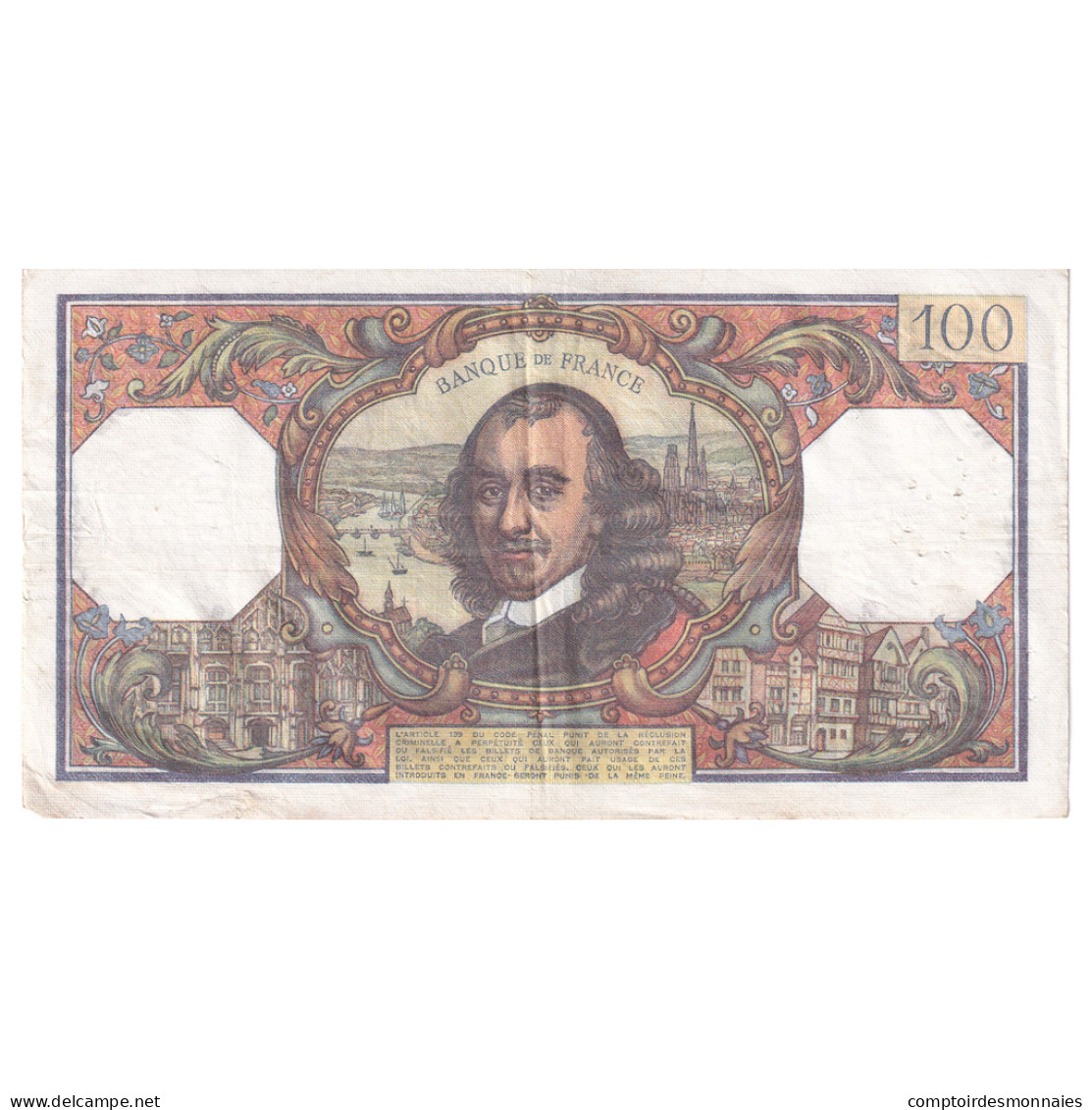 France, 100 Francs, Corneille, 1977, Q.1093, TTB, Fayette:65.58, KM:149f - 100 F 1964-1979 ''Corneille''