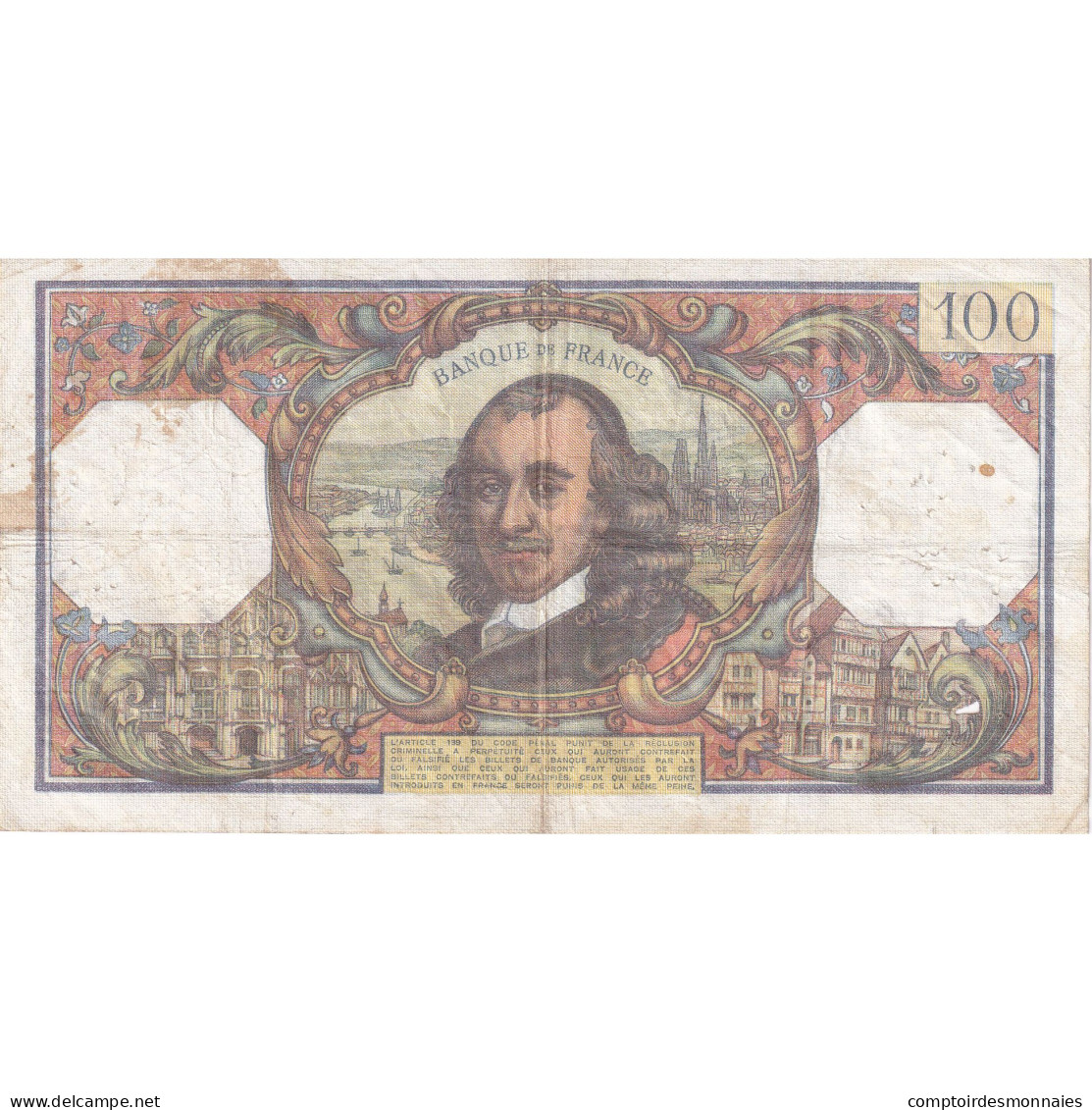 France, 100 Francs, Corneille, 1978, J.1205, TTB, Fayette:65.63, KM:149f - 100 F 1964-1979 ''Corneille''