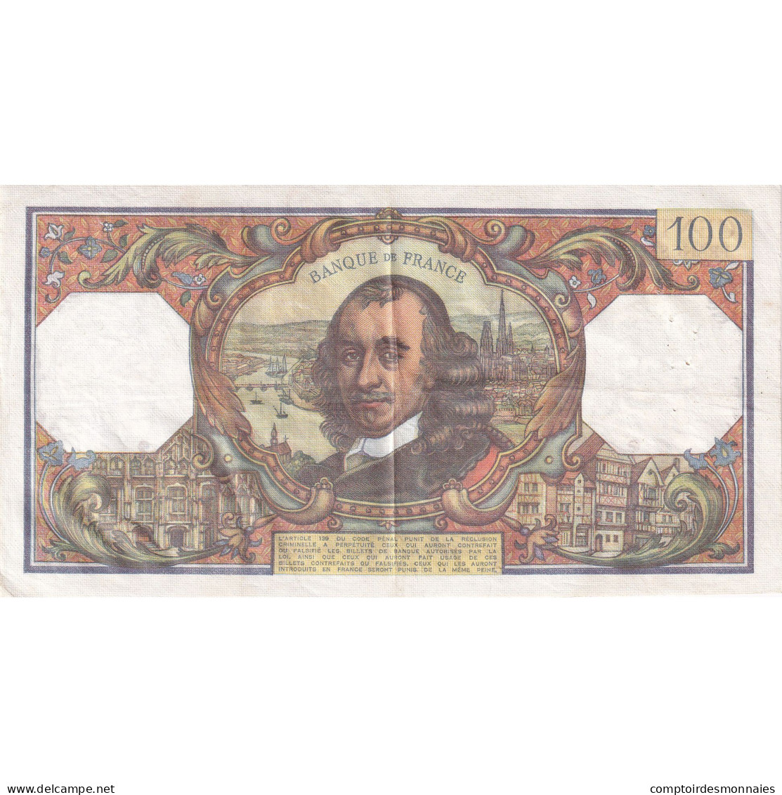 France, 100 Francs, Corneille, 1978, H.1169, TTB, Fayette:65.62, KM:149f - 100 F 1964-1979 ''Corneille''