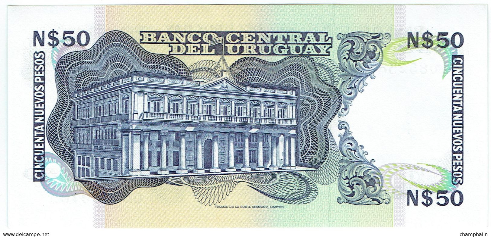 Uruguay - Billet De 50 Nuevos Pesos - José Gervasio Artigas - Non Daté (1989) - P61A - Neuf - Fauté - Uruguay