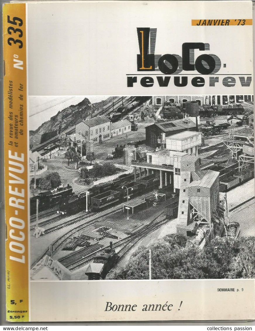 Revue Des Modélistes Et Amateurs De Chemins De Fer, LOCO Revue, N° 335, Janvier 1973, 58 Pages, Frais Fr 4.00 E - Eisenbahnen & Bahnwesen