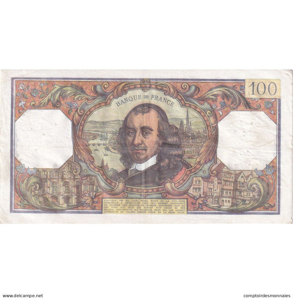 France, 100 Francs, Corneille, 1978, C.1149, TTB, Fayette:65.61, KM:149f - 100 F 1964-1979 ''Corneille''