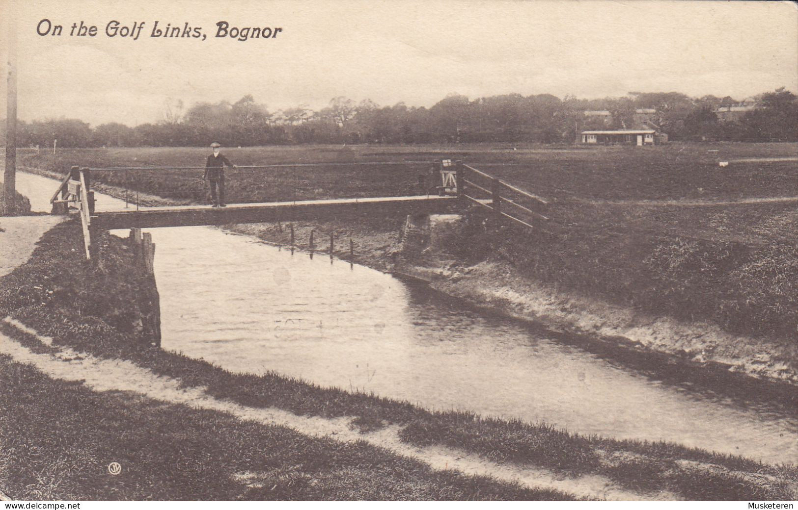 United Kingdom PPC On The Golf Links, Bognor. Publ. R. Briant Burgess. BOGNOR 1910 To Denmark (2 Scans) - Bognor Regis