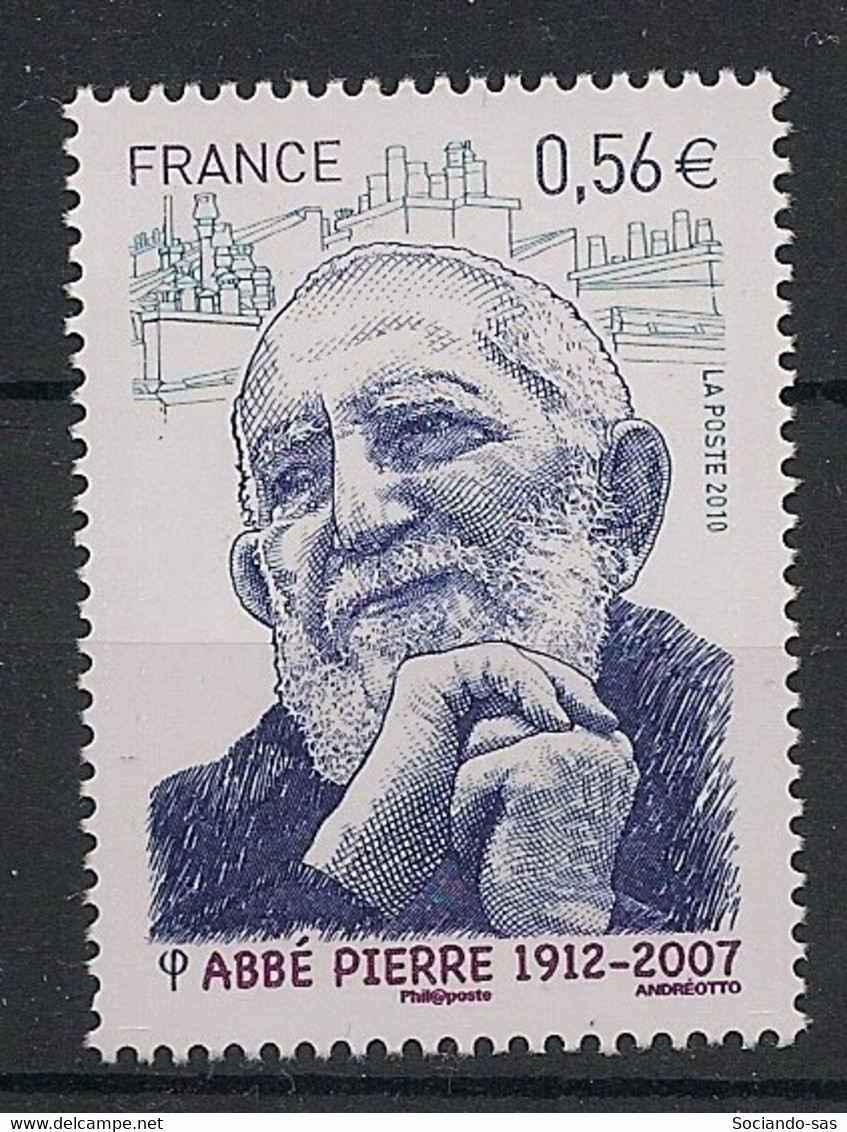 FRANCE - 2010 - N°Yv. 4435 - Abbé Pierre - Neuf Luxe ** / MNH / Postfrisch - Neufs