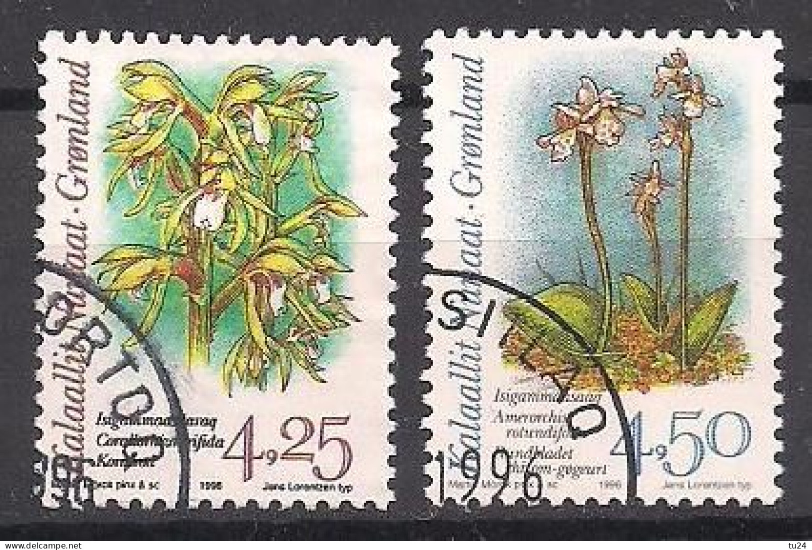 DK - Grönland  (1996)  Mi.Nr.  284 X + 285 Y  Gest. / Used  (10hd14) - Used Stamps