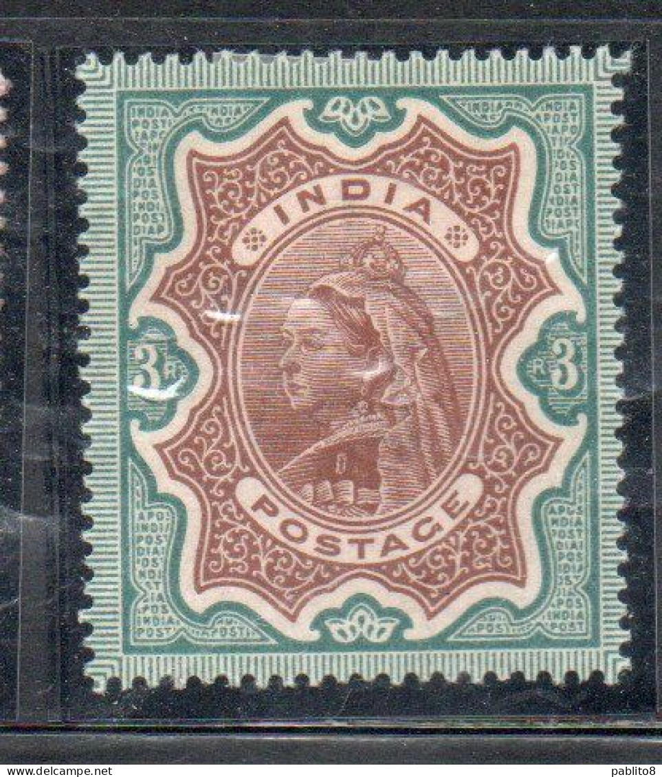 INDIA INDE 1895 QUEEN VICTORIA 3r MH - 1882-1901 Empire