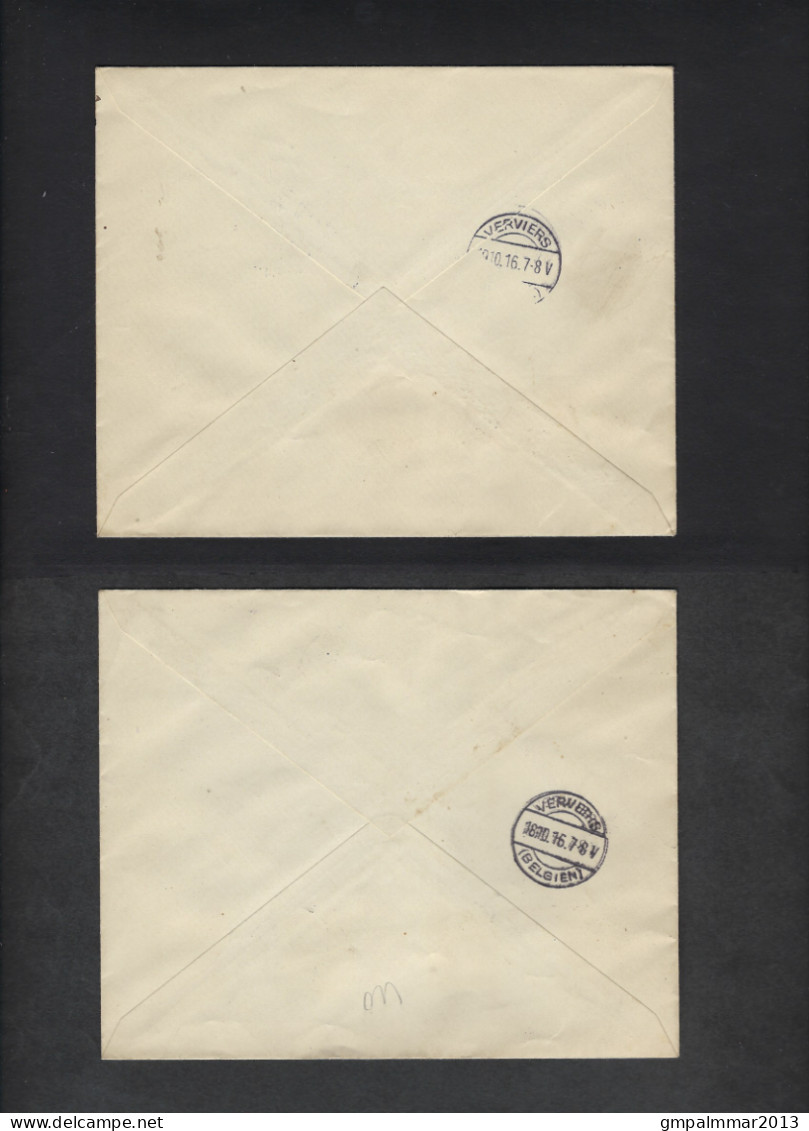 2 Lettres Par Recommander De LUXEMBOURG VILLE Pour VERVIERS (BELGIQUE) , état & Details Voir 2 Scans ! LOT 202 - Other & Unclassified