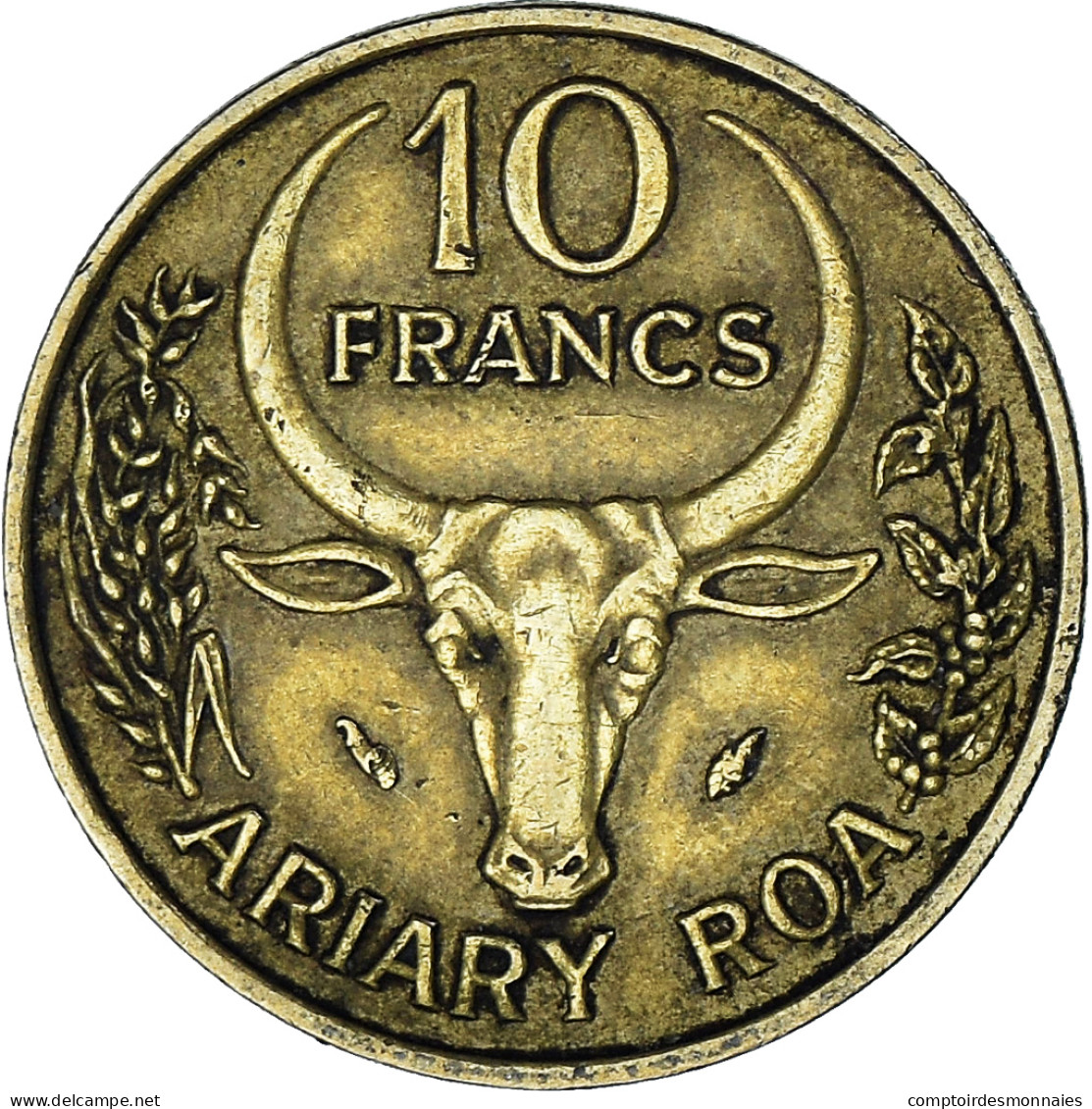 Madagascar, 10 Francs, 2 Ariary, 1982 - Madagascar