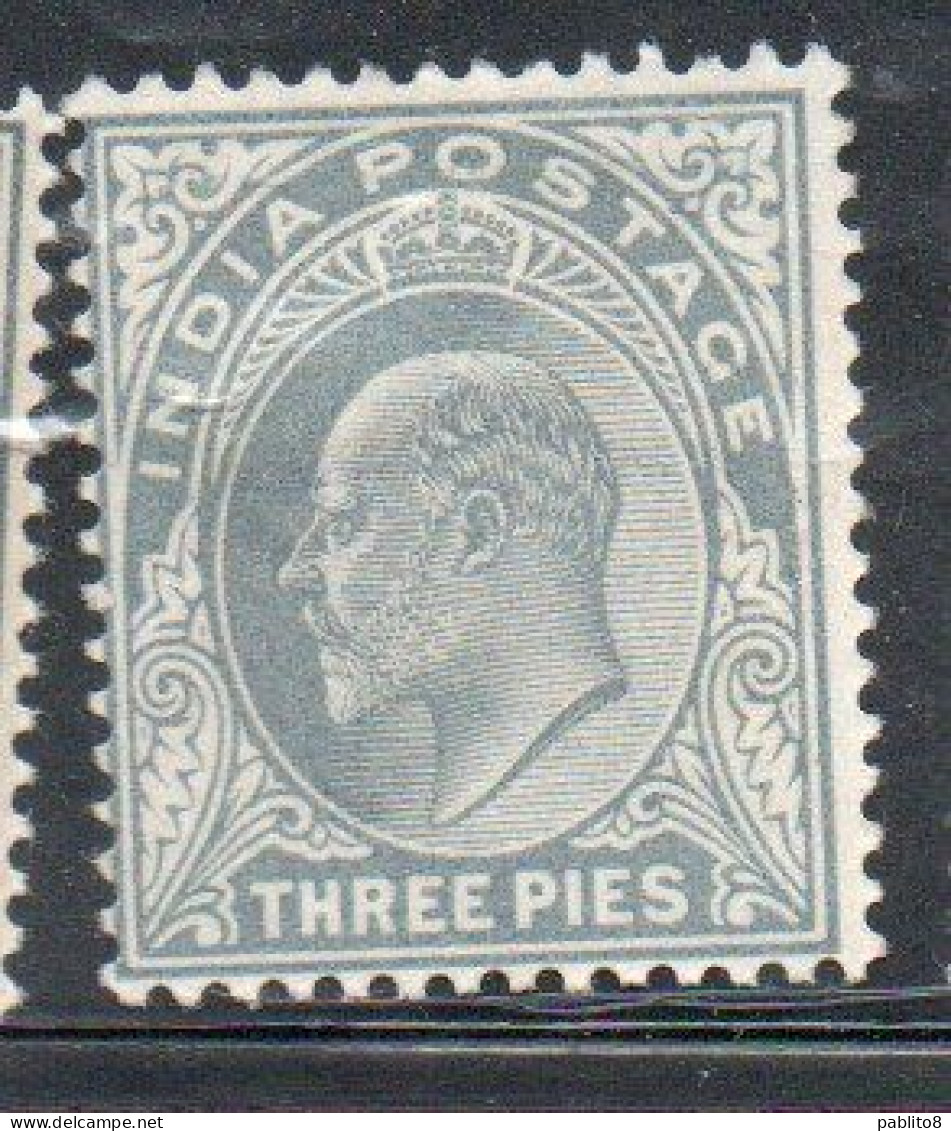 INDIA INDE 1902 1909 KING EDWARD VII 3p MH - 1902-11 Roi Edouard VII