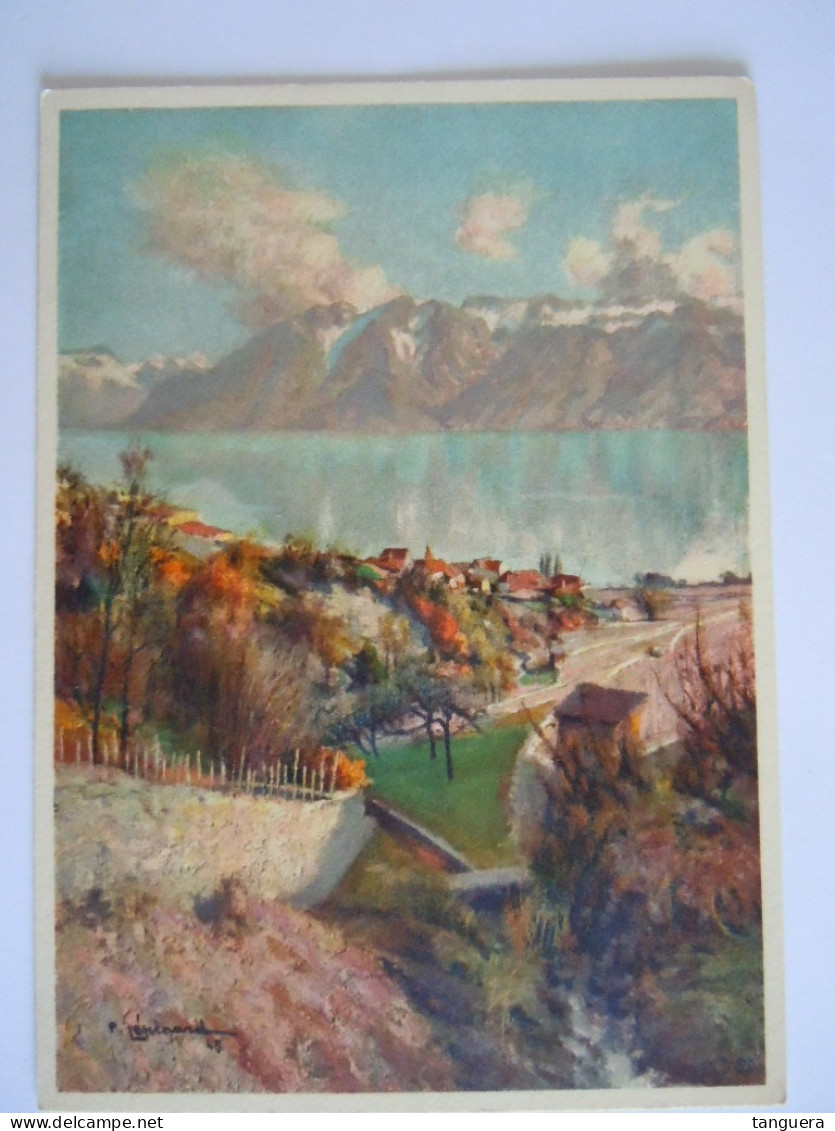 Cpsm Suisse Vallon De Riex (Lake Geneva) Tableau Edition Stehli - Riex