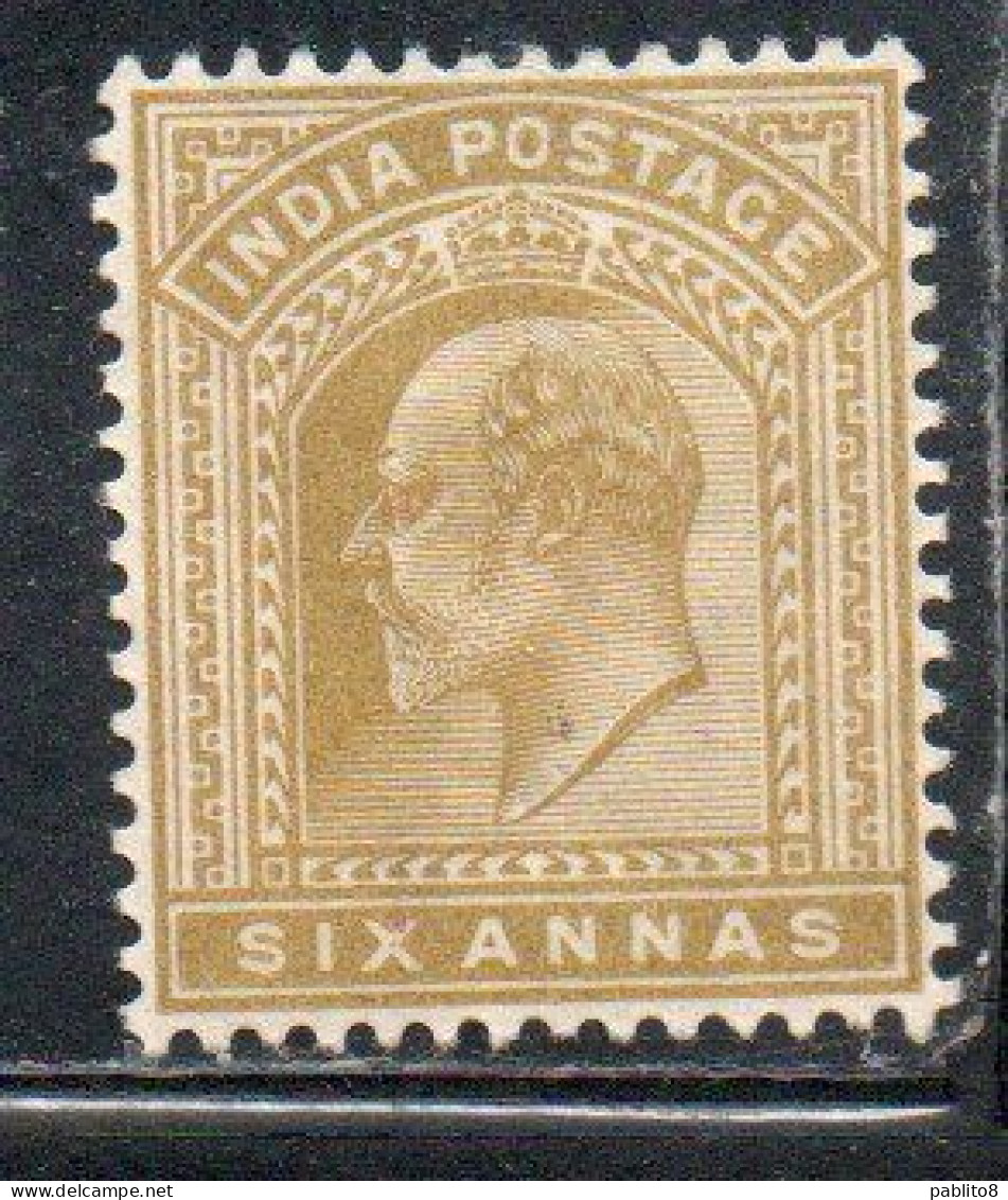 INDIA INDE 1902 1909 KING EDWARD VII 6a MH - 1902-11  Edward VII