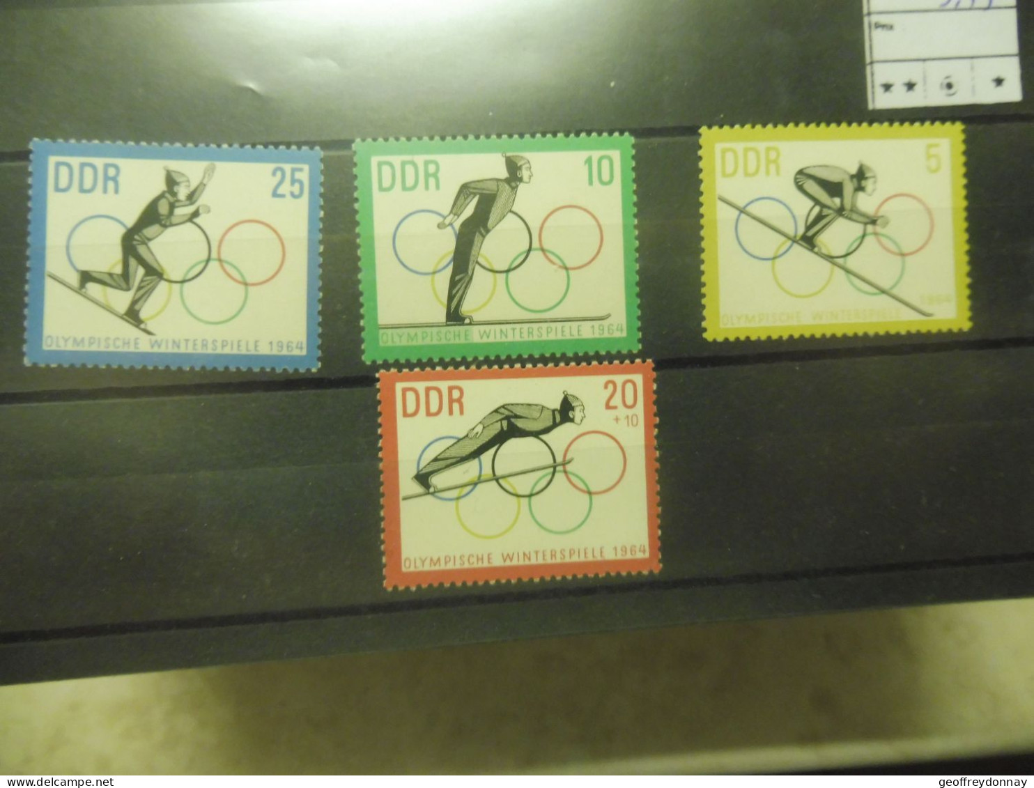 Allemagne Orientale Ddr  J.o.  703/706 Sport 1964  Mnh Neuf ** Perfect Ski - Inverno1964: Innsbruck