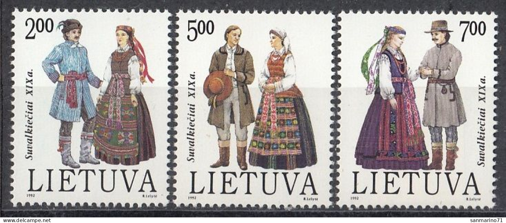 LITHUANIA 508-510,unused - Costumes