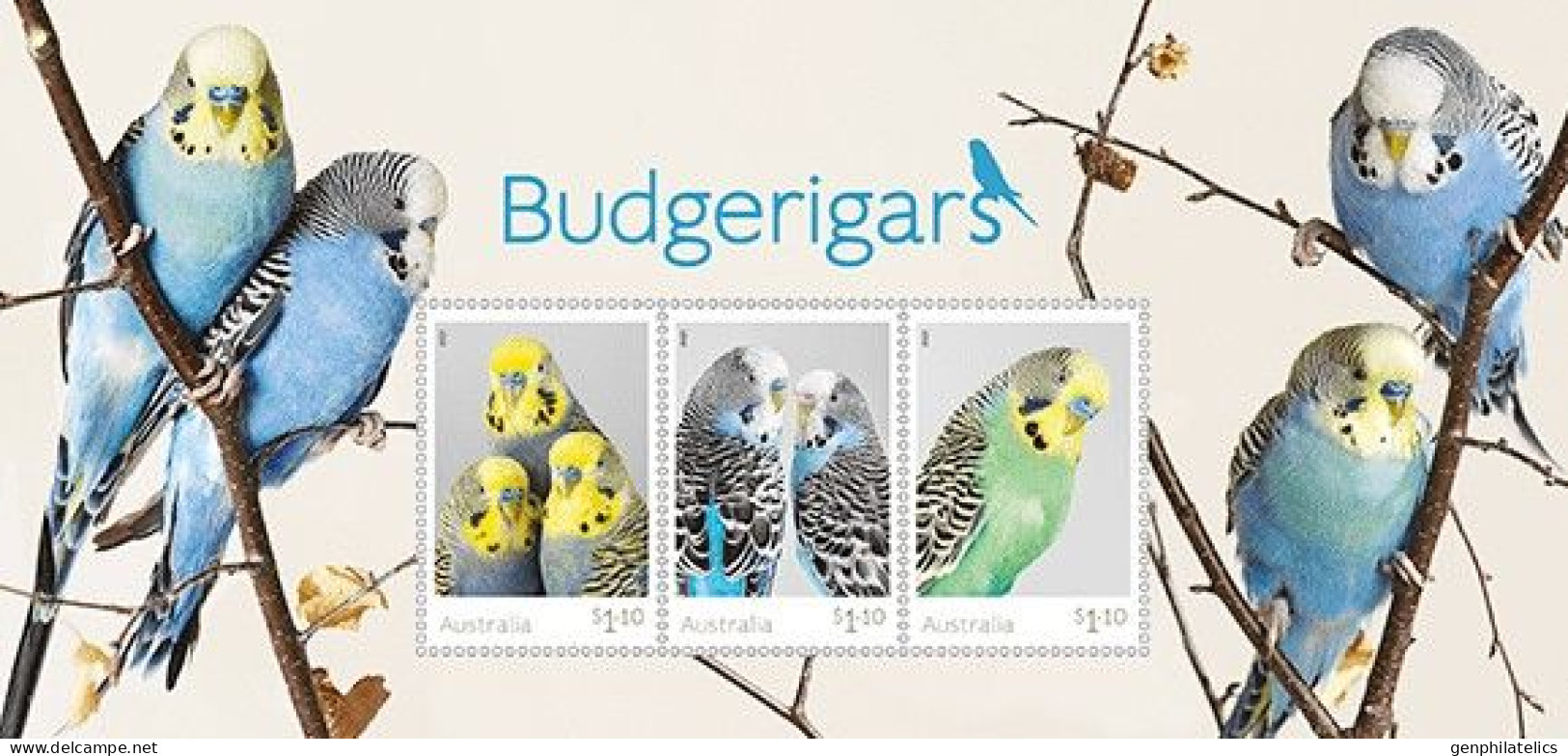AUSTRALIA 2022 FAUNA Animals. Birds PARROTS - Fine S/S MNH - Unused Stamps